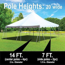 TentandTable 20' x 20' Premium Canopy Tent with Sidewalls Red White Blue