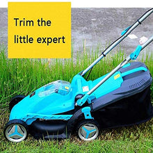 JOMRTS Rotary Mowers Rechargeable Hand Lawn Mower,Electric Lawn Mower 28V Lithium Battery Cutting,Grass Collection Capacity 35L