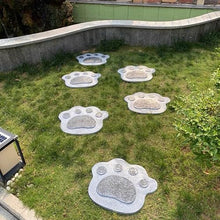 Bear Paw Design Garden Stepping Stones, Outdoor Decorative Path Stones, Round Pavers for Lawn, Walkway, Patio(7PCS)