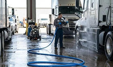 The Slayer Hybrid Pressure Washer Hose 1/2" | 3500 PSI, Kink Resistant, Non-Marking, Lightweight, 1/2" Male NPT, Blue Replacement for Hydrotek, Hotsy, Landa, Mi-T-M (200 Ft)