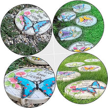 Etlegor Lawn Stepping Stones, Cement Butterfly Decorative Stone Bright Color Memories Pavers Outdoor for Garden/Shopping mall/Villa/Courtyard (Color : 3PCS, Size : 25cm)