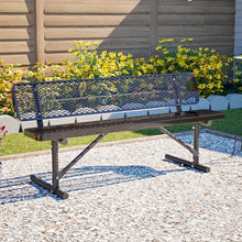 72" Heavy Duty Metal Picnic Bench for 3-4 Adults, Outdoor Dining Table with 882LBS Capacity, Galvanized Steel Rustproof Frame, Diamond Mesh Top – for Garden, Patio, Park, School, Commercial