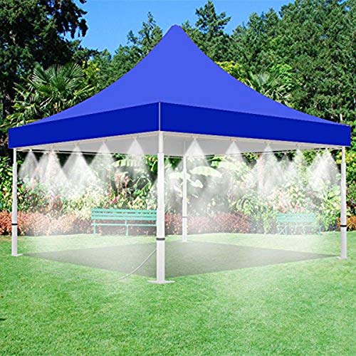 Mistcooling 10' x 10' Blue Tent with 12 Nozzle Misting System - Portable Outdoor Cooling Tent for Sports Events & Parties - Easy Setup, 35 Person Occupancy