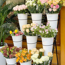 RWGOVLU Flower Stands For Indoor Plants Flower Rack Display Stand Plant Shelf With Wheels For Fresh Flower Sho