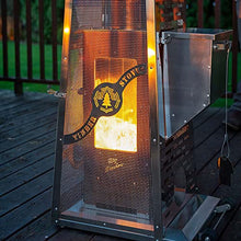 90,000 BTU Stainless Steel Outdoor patio Heater, 12 Ft Heating Radius, Wood Pellet Fired (Revere Elite)
