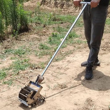 MZGYYD Garden Rotavator, Cordless Tiller Cultivator,Small Household Weed Hoe and Scarifier,Hand Push Weeding Tool,Manual Tiller and Weeder