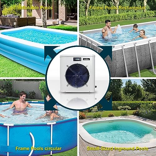 Villastar Above Ground Pool Heater 16000 BTU/hr - 120V, Fits 15/18/24 Foot Pool