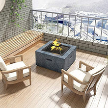 Fire Pit with BBQ Grill Shelf, for Garden Patio Outdoor, Fire Bowl Out of Steel with an Edging of Artificial Stone with Waterproof Cover