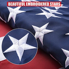 VICDRIA 12x18 American Flag Outdoor Heavy Duty Embroidered Stars
