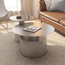 Chicken Couch End Table Stainless Steel Combination Coffee Table Creative Simple Style Sofa Side Table Round Home Small Apartment Coffee Table Corner Tables for Living Room(Large)