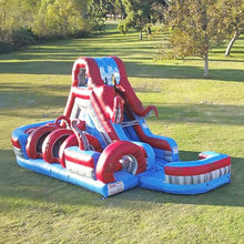 JumpOrange Ocean Battle Wet Dry Obstacle Course with Pool + Blower (Right Piece)