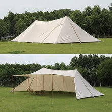 Outdoor Camping Canopy Rainproof and Sunproof Awning Camping Canopy Tent 60㎡ Oxford Cloth Fabric Windproof and Rainproof,White