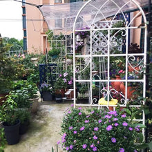 leoglint 4 Pack Metal Garden Trellis 71" x 19.7" Rustproof Trellis for Climbing Plants Outdoor Flower Support Cream White