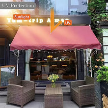CHENWMZ Adjustable Patio Awning with Hand Crank Freestanding Garden for Sun Protection Height Adjustable 3.5m Balcony Shade Outdoor Umbrella for Deck and Terrace.