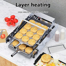ELUKHT Commercial Automatic Hamburger Grilling Machine, Double-Deck Small Electric Hamburger Oven, Hamburger Shop Machinery Equipment, Can Bake 24 Slices at a Time