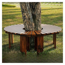 BXKCFYBSQ Wooden Tree Bench Wrap Around,Outdoor Backless Patio Seat,Garden Balcony Flower Stand,Weatherproof and Shape Extends Infinitely,for Park Lawn(Color2)
