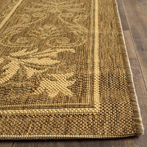 Safavieh Courtyard Collection Area Rug 6'7" x 9'6" Brown/Natural