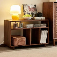 Chicken Couch End Table 80cm Walnut Corner Solid Wood Sofa Side Cabinet Home Living Room Side Table Corner Tables for Living Room