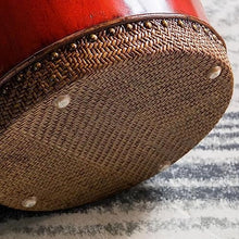 Coffee Table Drum Shaped Coffee Table Side End Table for Living Room Entryway Kitchen Patio Garden Balcony, Retro Wooden Sofa Tables Round Tea Table Decorative Side Table