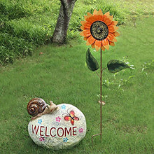 LFFH Sunflower Weathervane, Iron Garden Spinner Outdoor Decor Wind Catchers Bring A Snail Sculpture for Decorative Lawn