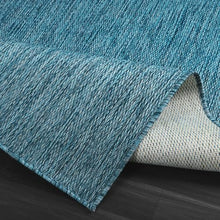 CAMILSON Outdoor Rug 10x14 Modern Area Rugs for Large Indoor and Outdoor Patios and Porches - Waterproof, Washable, Non-Shedding, Easy-to-Clean Outside Carpet (10 x 14, Solid - Aqua)