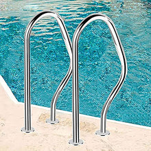Pool Handrail Handle Grab Rails Swimming Pool Rail Pool Railing Swimming Pool Handrails for Inground Pool Entry Safety Grips Ramp Railings,Easy-to-Assemble Spa Handrails