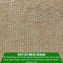 Farm Plastic Supply - Sand/Tan Shade Cloth - 85% - Mesh Fabric for Fence Privacy Screen, Garden Shade, Mesh Fence Screening, Shade Cloth Rolls, Wind Screen (12' x 75')