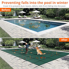 Garvee Ultra-Dense Pool Safety Cover 22x42ft with Anchors Green