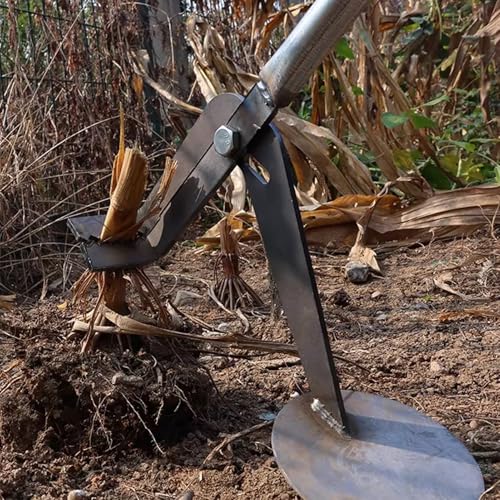 Root Stalk Puller - Heavy-Duty Long-Handled Weed Removal Tool for Corn/Tobacco/Cotton, Stand-Up Labor-Saving Design for Farm & Plantation Use