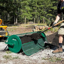 Landzie Tow-Behind Compost and Peat Moss Spreader 60 x 20 Inch for Large Lawns