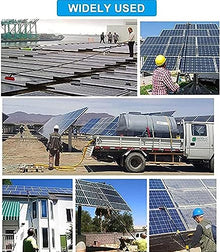 Water Fed Pole Kit,Solar Panel Cleaning Equipment,Window Cleaning Water Fed Poles Roof Cleaning Tools solar panel cleaning brush 35m brush head easy to install Steel buckle fastening,7.2m/24FT