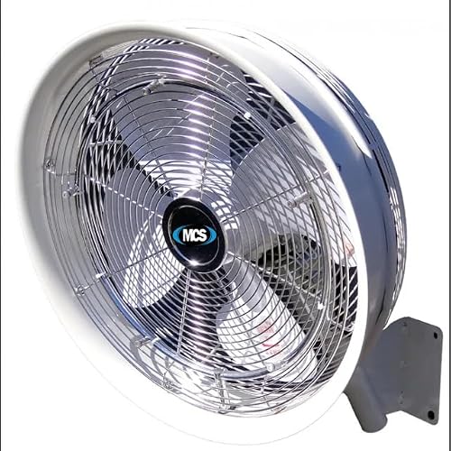 MCS Products 18" Oscillating Misting Fan - 5 Nozzle Mist Ring- Almond