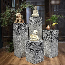 ARCVOX Xiangyun Decorative Columns Pedestal, Chinese Temple Sculpture Pillar, Handcast Polyresin Stone Finish, Landscape Garden Decoration (Size : 27.5in)