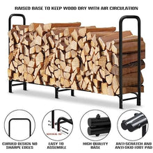 bleslin Outdoor Firewood Rack with Waterproof Cover, Vent, and Handle - Firewood Storage Shelf for Patio, Backyard, Balcony(122 * 35 * 122cm)