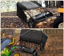 LWHwareHT 42"" Tow Behind Lawn Sweeper Leaf Collector for Grass Lawn 12 Cu FT Capacity 42in, Replacement for John Deere OEM