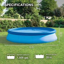 13ft x 33in Round Inflatable Above Ground Swimming Pool with Filter Pump