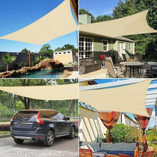 COARBOR 20'x46' Reinforced Wire Sun Shade Sail Heavy Duty Canopy Cover Beige