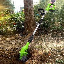 UWYTGF Garden Tiller,Cordless Rotavator, Garden Tiller Rotavators with 4000Mah Rechargeable Battery and Charger, Electric Hand Tiller Hoe Soil Miller Tools Portable Cultivator for The Gar