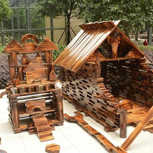 penepico Mega Outdoor Carbonized Wooden Building Blocks Set 54 pcs Jumbo Set