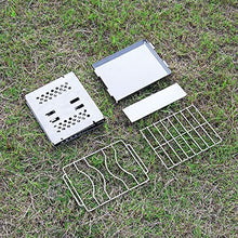 HBJWOV Charcoal Grill Stand Outdoors for Bbq Portable Camping Stove Picnic Barbecue Folding Cooking