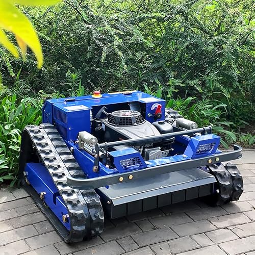 Remote Control Brush Cutter – 8.5HP Gas, 50cm Deck, Auto-Retract Blades, 41° Slope, 1650W Waterproof Brushless Drive – for Overgrowth, Riverbank, Hillside – Compact High-Power Mower