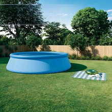 18ft x 48in Inflatable Round Outdoor Above Ground Swimming Pool Set, Blue