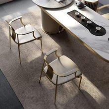eexbz Comfortable Desk Chair Tea-Making Chair, Household Tea Table and Chair, Modern Stainless Steel Desk and Chair, Club Negotiation Chair Home Office Desk Chairs(A)