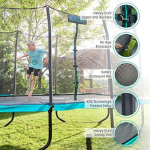 Skywalker Trampolines 9 x 15 FT Round Trampoline with Safety Enclosure Net Black