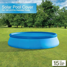 15ft x 48in Round Inflatable Above Ground Pool w/Pump and Solar Cover