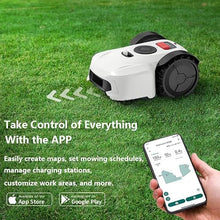Perimeter Wire Frees Robot Lawn Mower Cuts Small Lawns 2000㎡ with Optical Navigation, Obstacle Avoidance, Low Noise and No Go Function