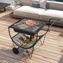 uP9sF2mD Barbecue Grill Courtyard Square Barbecue Table Grill Stainless Steel Outdoor Heating Stove Indoor Smokeless Carbon Barbecue Charcoal Grill