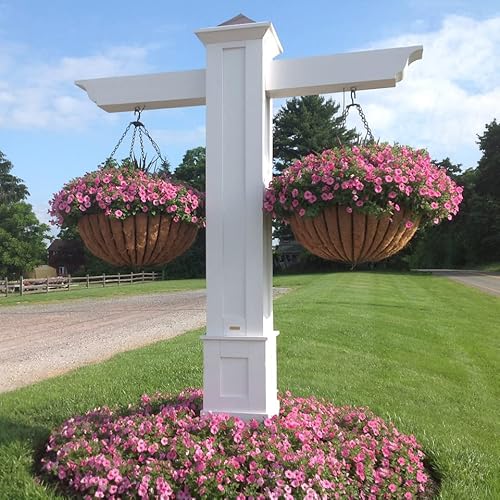 Generic 36IN XL Industrial Strength Hanging Basket with Coconut Liner and Heavy Duty Chain & Swivel Hook Black