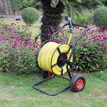 JTYMZYY hosepipes for Garden on Reel Large Garden Hose Reel Cart, Heavy Duty Steel Hose Reel, 2-Wheel Design, Outside Water Pipe Rack for Planting Agricultural Irrigation Water Pipe Rack Winding Tool