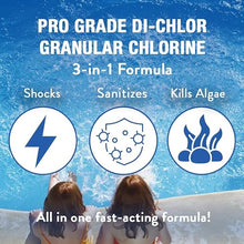 Doheny's Di-Chlor Granular Chlorine | Pro-Grade 3-in-1 Pool Sanitizer, Shock & Algaecide | Fast-Dissolving, Calcium-Free, No Residue | 99.5% Sodium Dichlor with 56% Stabilized Chlorine | 50lb Bucket